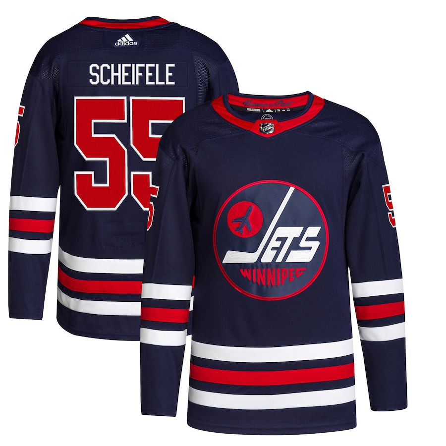Men Winnipeg Jets #55 Mark Scheifele adidas Alternate Primegreen Authentic Pro Player NHL Jersey